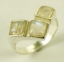 Silver Ring Moonstone Stone