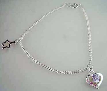 Bracelet Silver Stone Heart