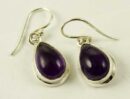 Silver Earring Tear Drop L2.5