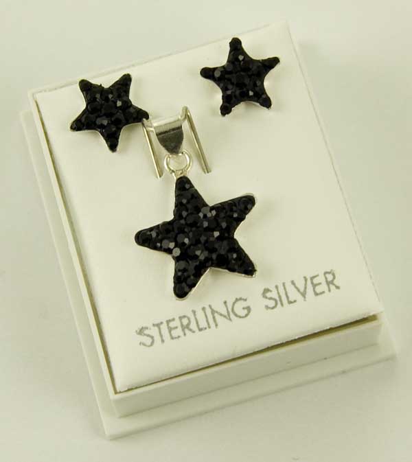 Silver Pendant And Earring Set