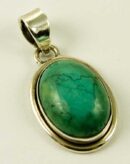 Silver Pendant Oval Stone