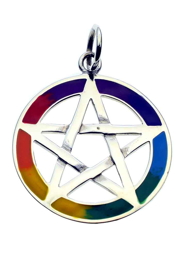 Pendant Silver Star Rainbow