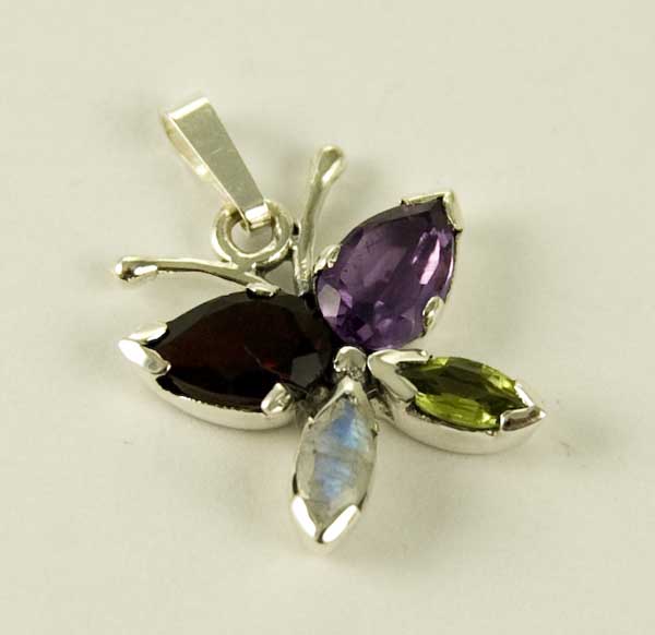 Pendant Silver Butterfly Mixed