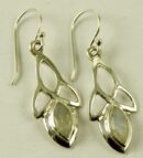 Silver Earring Stone Triquetra