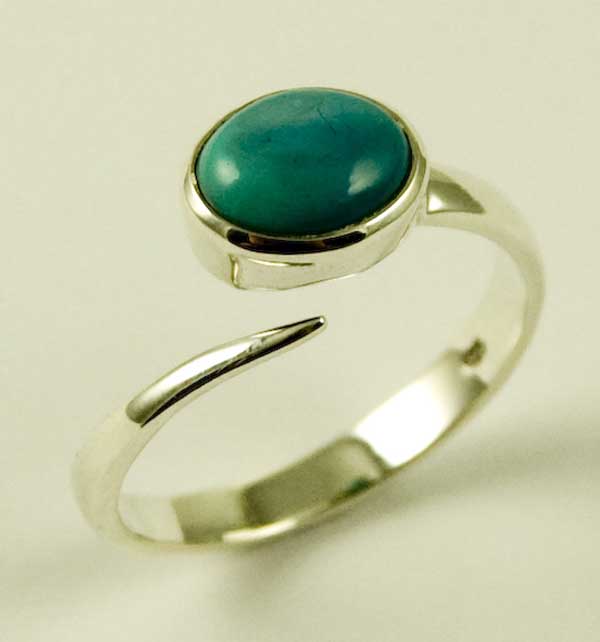 Silver Ring Turquoise Oval