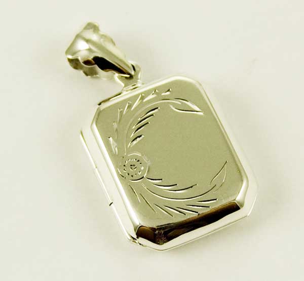 Pendant Silver Locket Rectangle