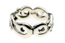 Silver Ring Floral Swirl Cut