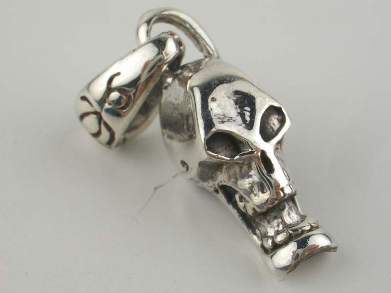 Pendant Silver Skull Head 22mm