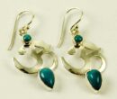 Silver Earring Om With Stones