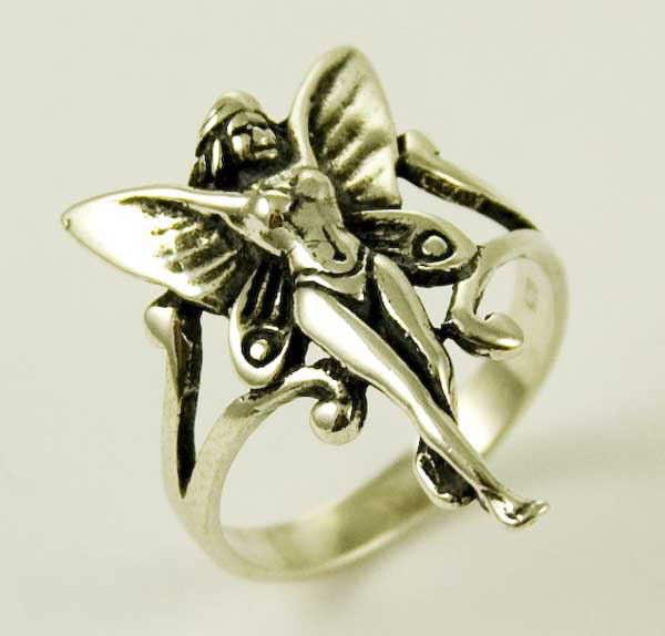 Ring Silver Fairy With Wings
