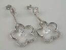 Earring Silver Flower Drop