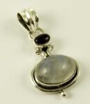 Silver Pendant Double Oval