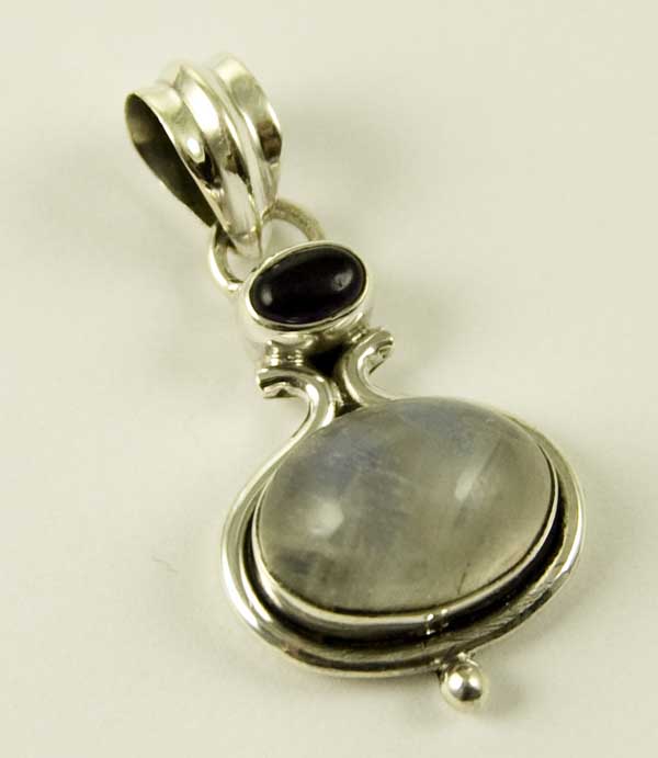 Silver Pendant Double Oval