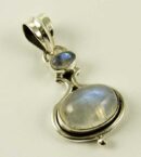 Silver Pendant Double Oval
