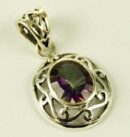 Silver Pendant Mystic Quartz L3cm
