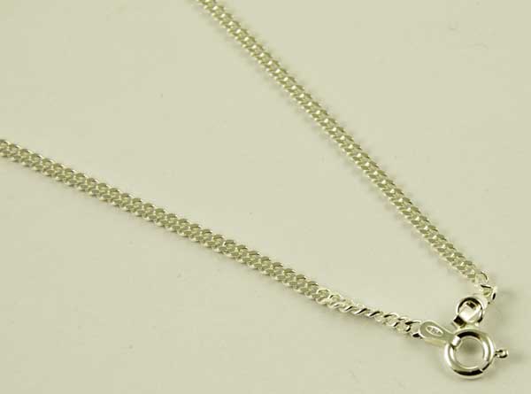 Chain Silver Curb 24 Inch