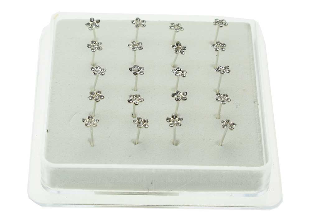 Nose Stud Silver 20pcs 4mm