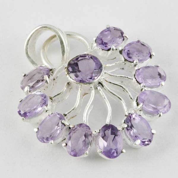 Pendant Silver Stone Purple