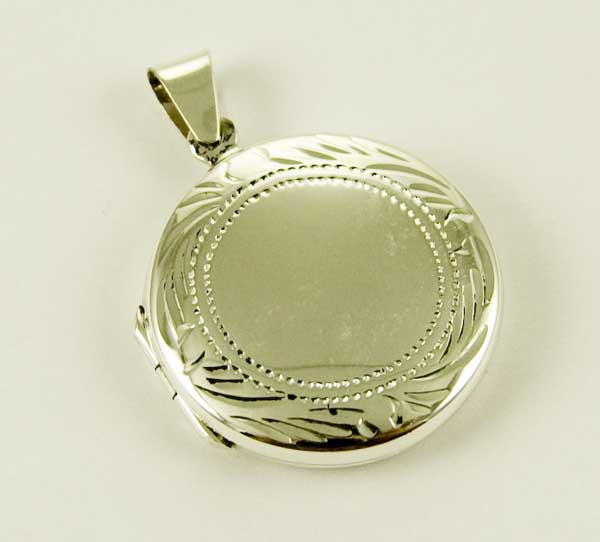 Pendant Silver Locket Circle