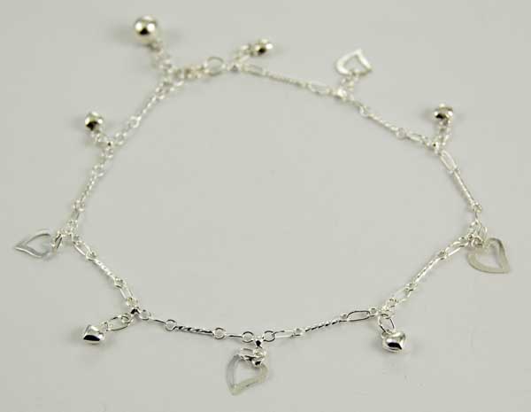 Earring Hollow Hearts With Bells