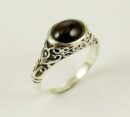 Ring Silver Oval Garnet