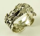Ring Silver Band Dragon