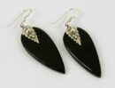 Earring Silver Black Onyx