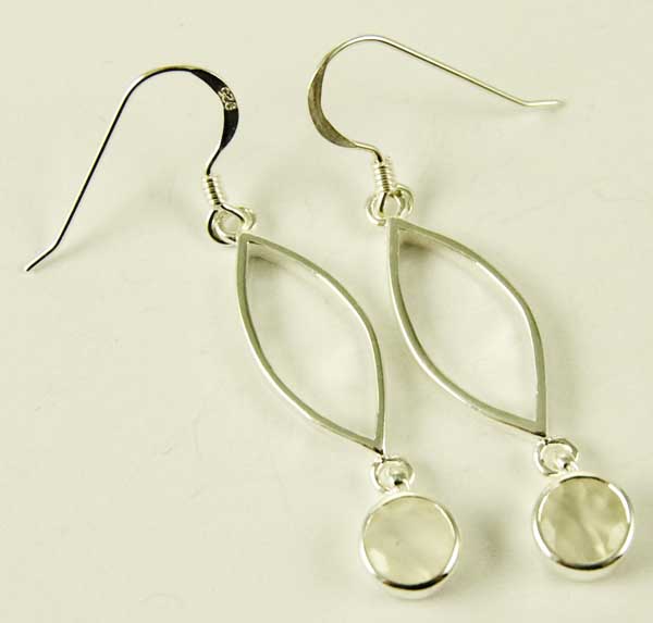 Silver Earring Fancy Drop Labradorite - Image 2