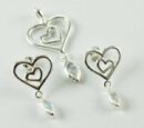 Pendant And Earring Set Heart Moonstone