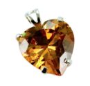 Silver Pendant Stone Yellow