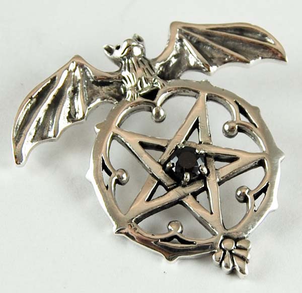 Pendant Silver Bat 34x35mm