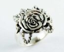 Ring Silver Large Rose
