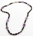 Necklace Silver Amethyst Beads