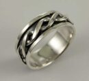 Ring Silver Spinner Wide Rope Design
