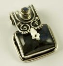 Silver Pendant Square Stone