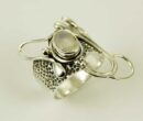 Ring Silver Moonstone Cut