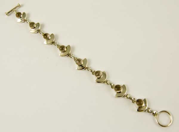 Bracelet Silver Small Stone Rose Quartz