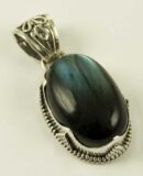 Silver Pendant Oval Stone