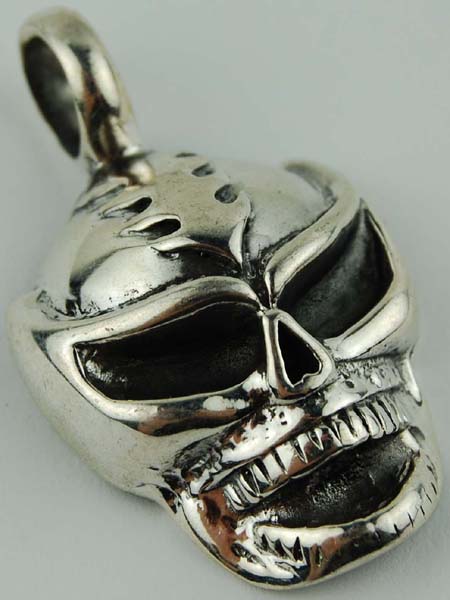 Pendant Silver Demon Face