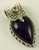 Silver Pendant Tear Drop Stone