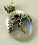 Silver Pendant Oval Stone