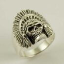 Ring Silver Skull Indian