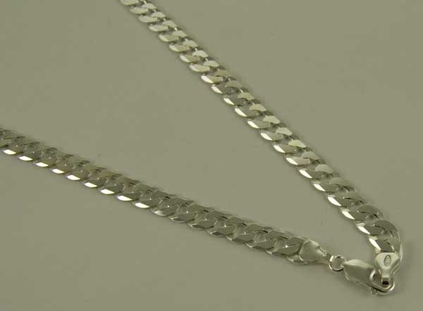 Chain Silver Curb 22 Inch
