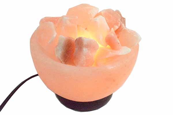 Salt Lamp Bowl Wooden Base