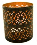T-Light Holder Metal Floral
