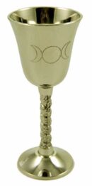 Goblet Brass Moon Symbol H12cm