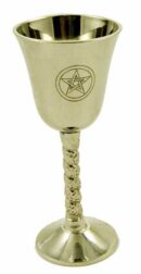 Goblet Brass Pentagram H12cm