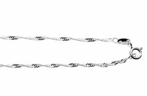Silver Chain Singapore Curb 16 Inch