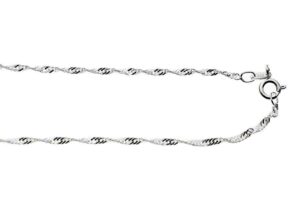 Silver Chain Singapore Curb 18 Inch
