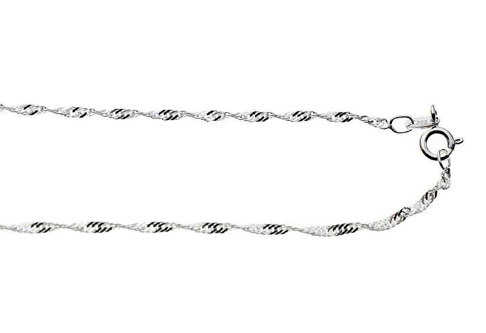 Silver Chain Singapore Curb 18 Inch